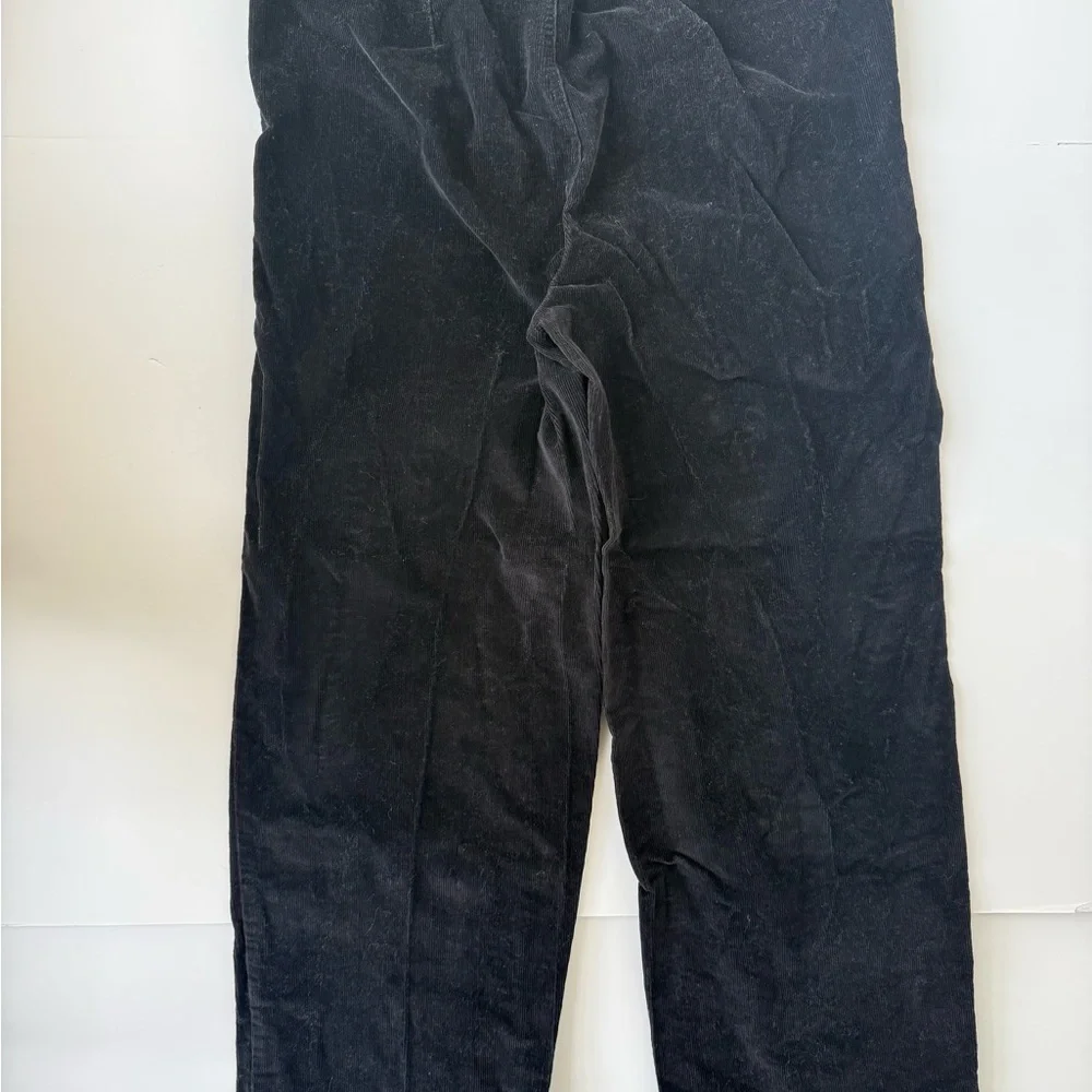 Everlane Sailor Corduroy Pants Womens 16 Black High Rise Wide Leg - Picture 6 of 8